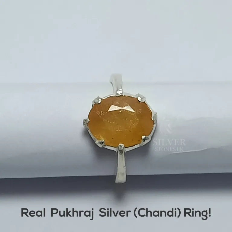 Pukhraj Silver (Chandi) Ring
