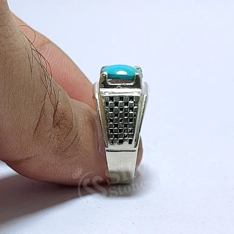 Real Shajri Feroza Silver (Chandi) Ring!