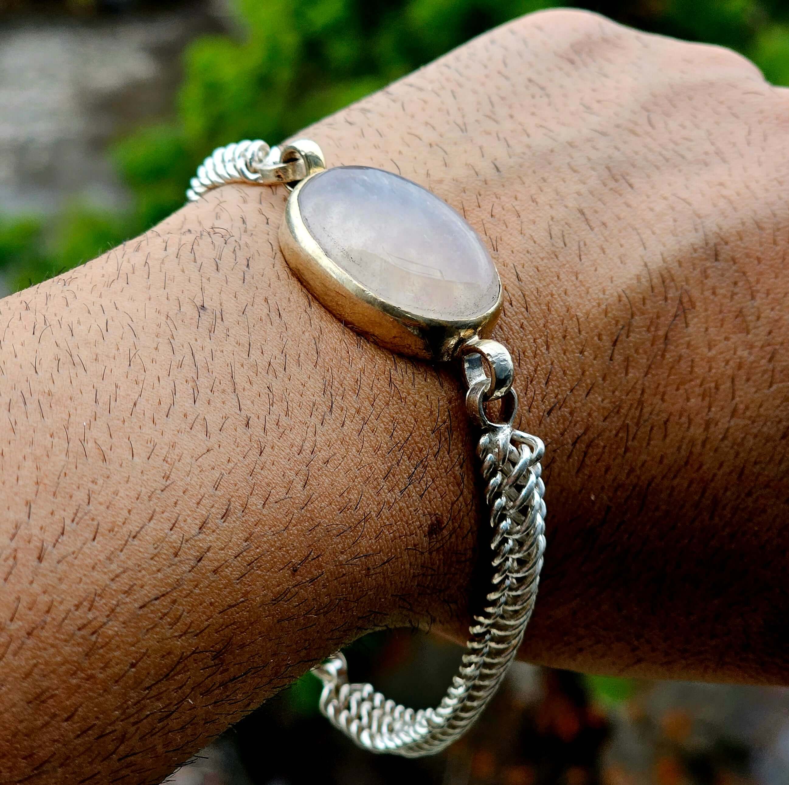 Real Dur e najaf Stone Silver Bracelet