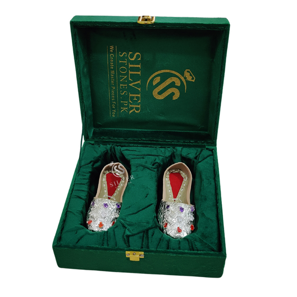 Buy Silver (Chandi) Baby Beautiful Shoes (Khussa) – Silver Jewelry in ...