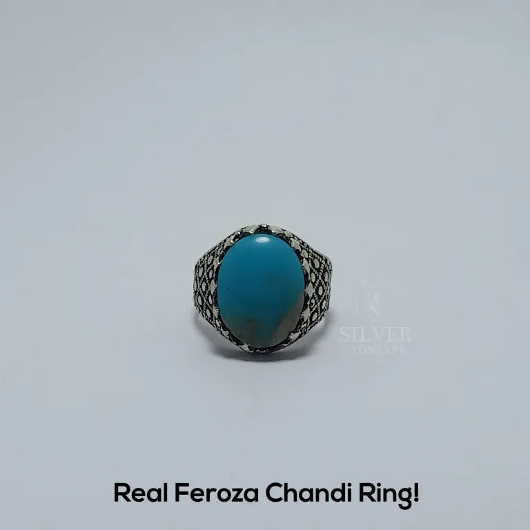 Real Shajri Feroza Silver (Chandi) Ring!