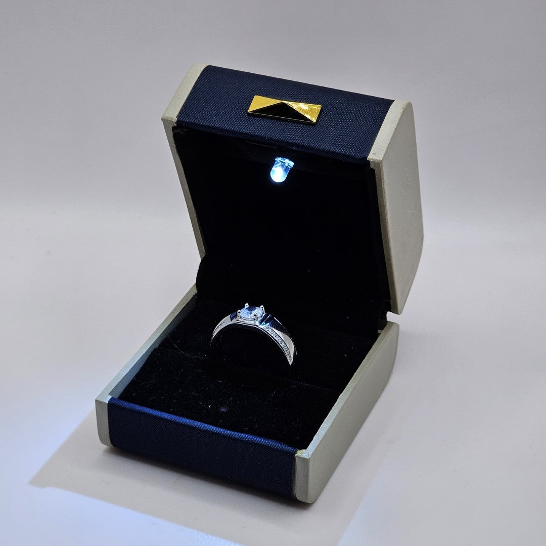 Adjustable Rhodium Coated Ring – Genuine Italian 925 Sterling