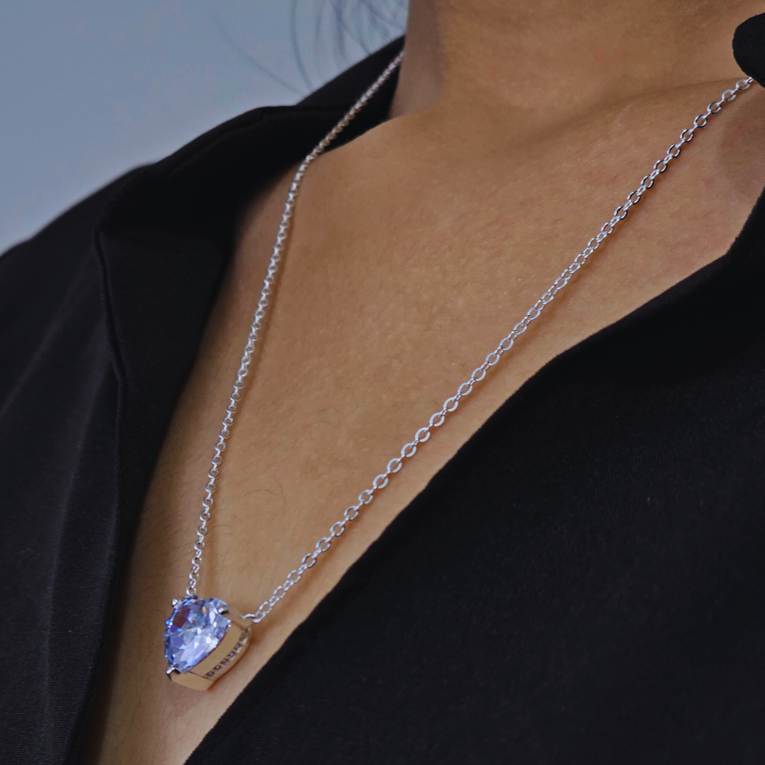 Italian 925 Silver Diamond style Pendant