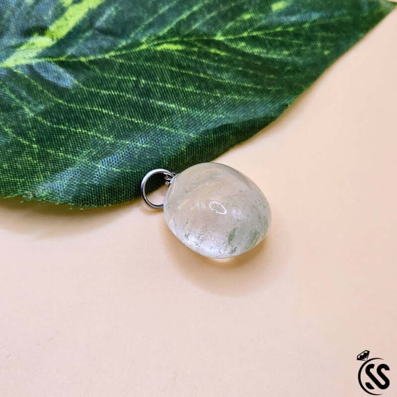 Clear Quartz (White Crystal) Real Stone Pendant