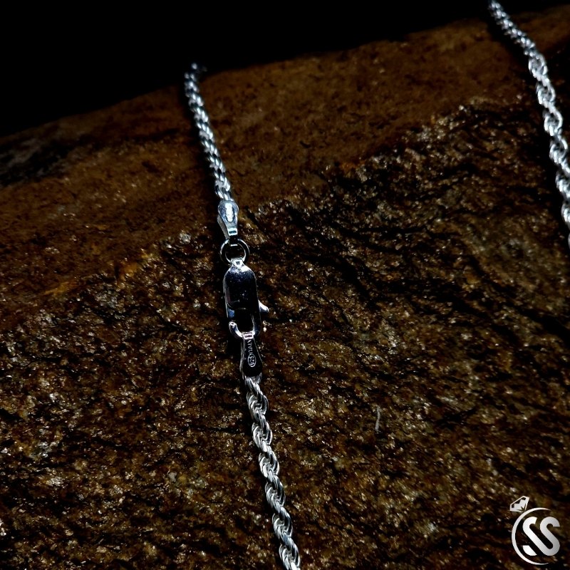 Italian 925 Silver (Chandi) 2 mm Rope Chain