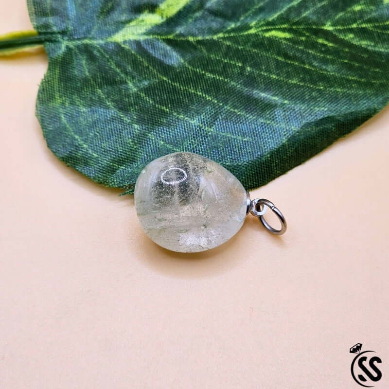 Clear Quartz (White Crystal) Real Stone Pendant