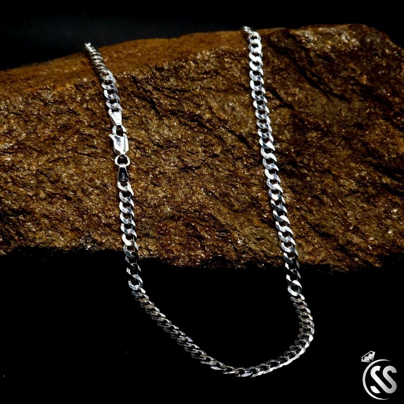 925 Italian Sterling Silver Cuban Chain for Gents