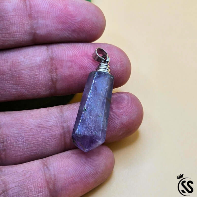 Fluorite Real Stone Pendant – Clarity, Focus & Protection
