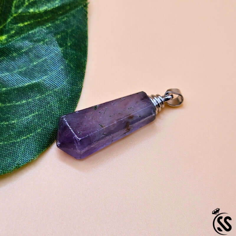 Fluorite Real Stone Pendant – Clarity, Focus & Protection