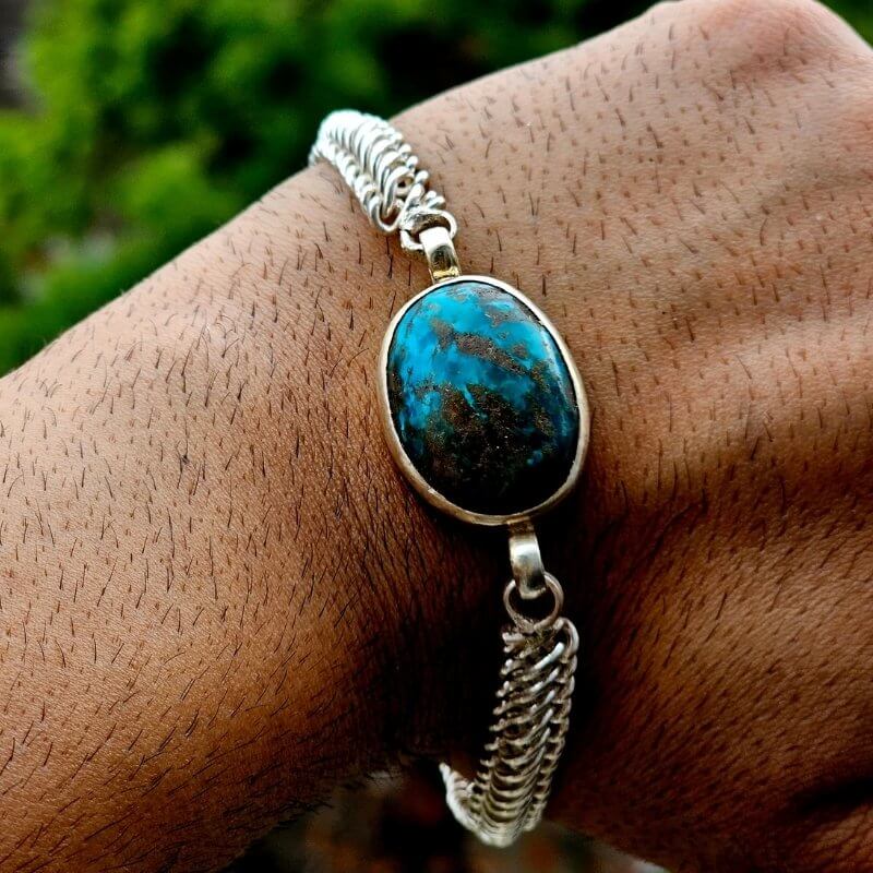Real Shajri Feroza Chandi Bracelet