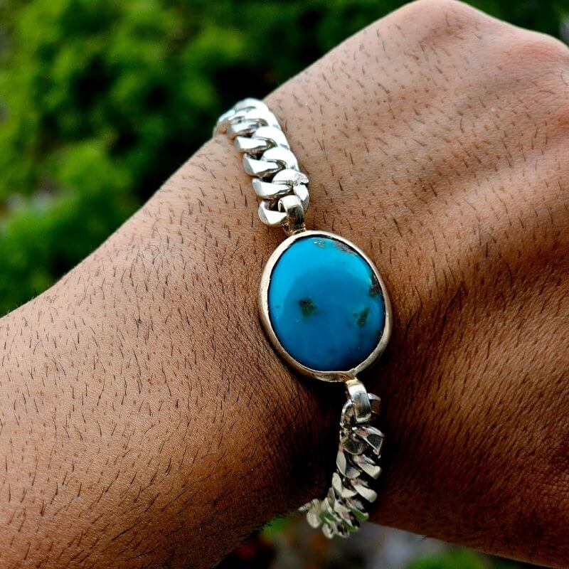 Real Shajri Feroza Chandi Bracelet