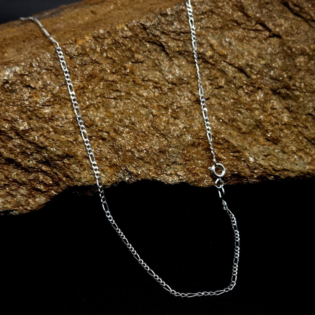 Elegant 2mm Figaro Link Chain – Genuine Italian Silver 925