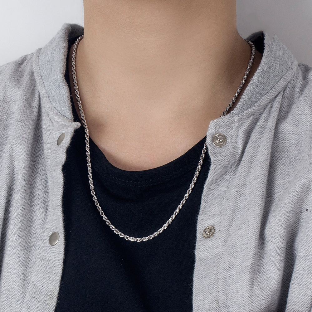 Italian 925 Silver mm Rope Chain - Main Image