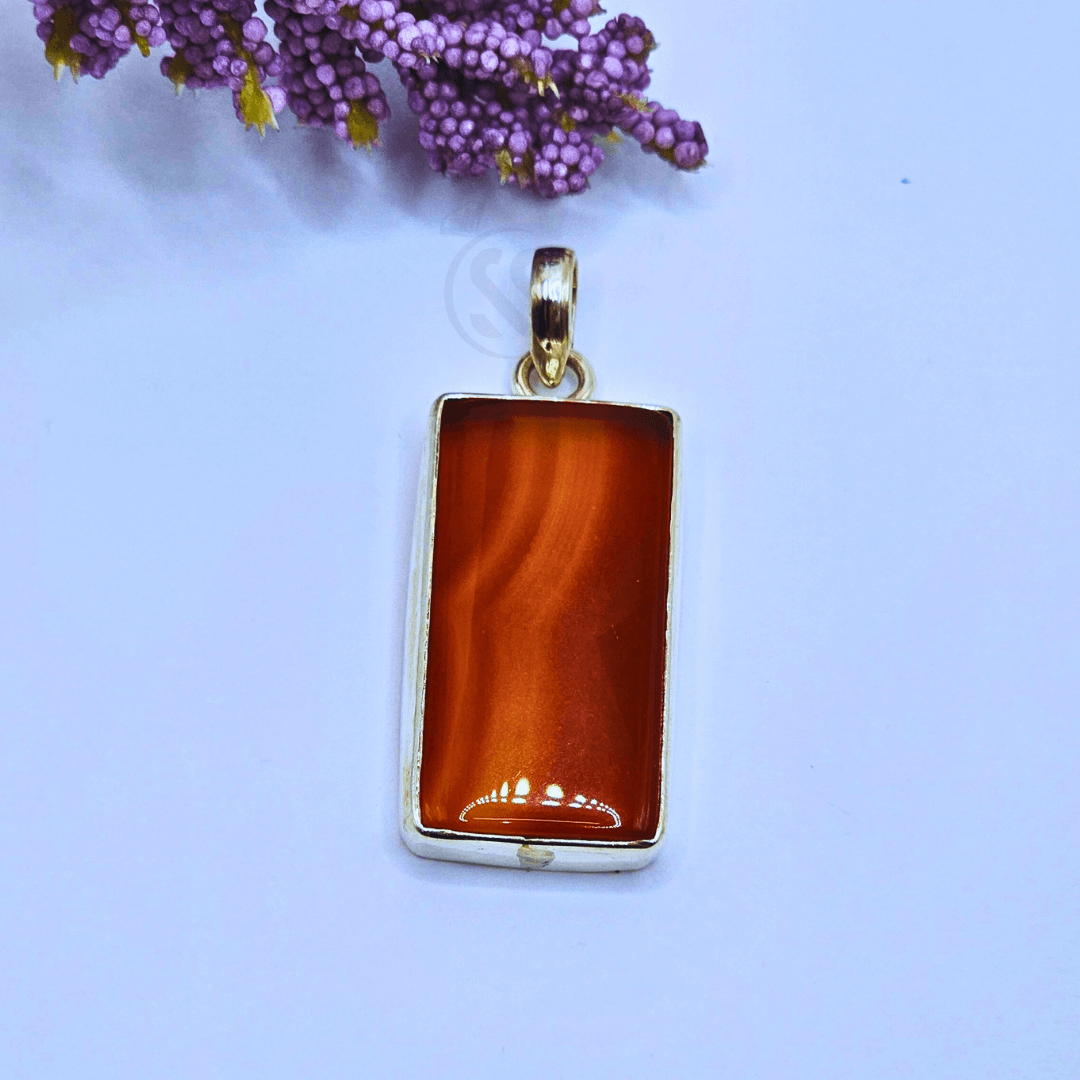 Real Aqeeq Silver (Chandi) Pendant
