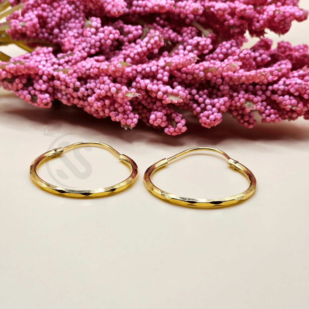 24 Carat Gold Plated Pure Silver Earrings