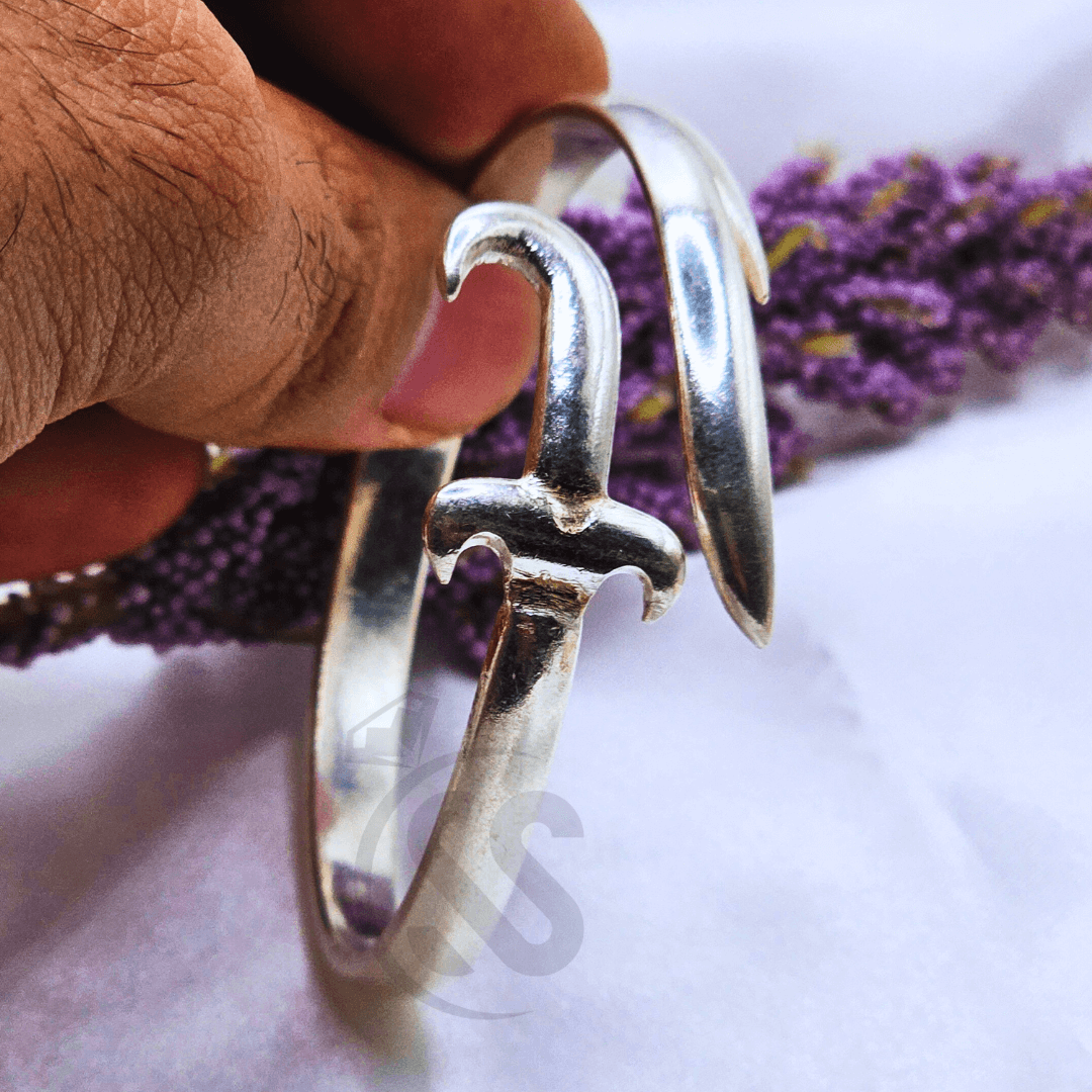 Silver Wrist Band (Kara) - Zulfiqar Style for Gents