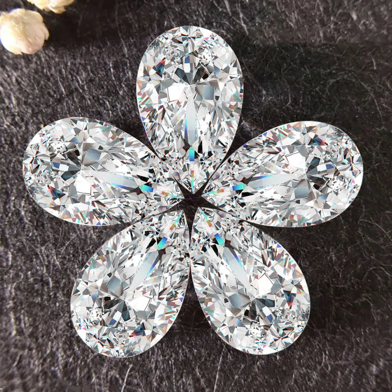 Pear Cut Moissanite 1 ct to 4 ct Moissanite