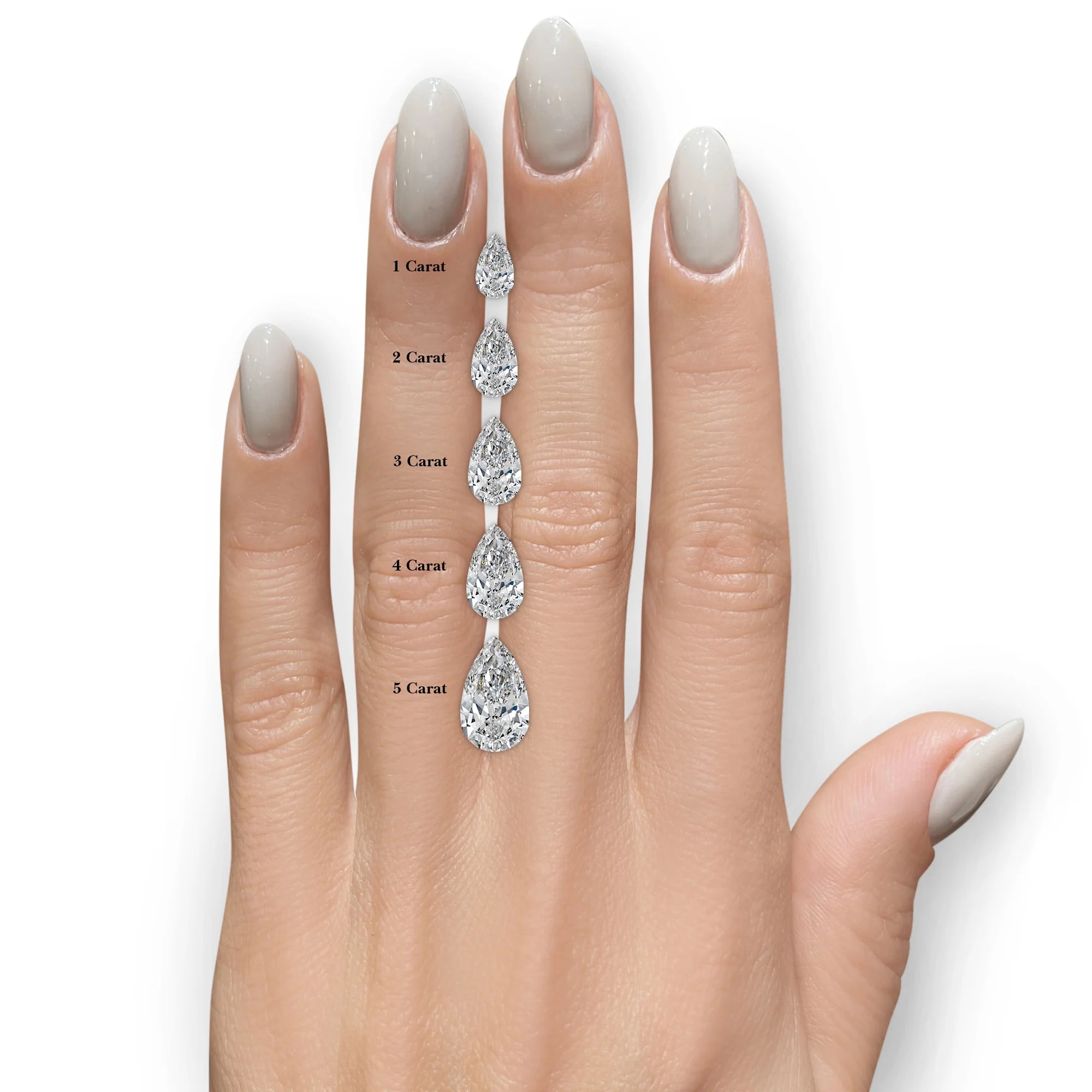 Pear Cut Moissanite 1 ct to 4 ct Moissanite