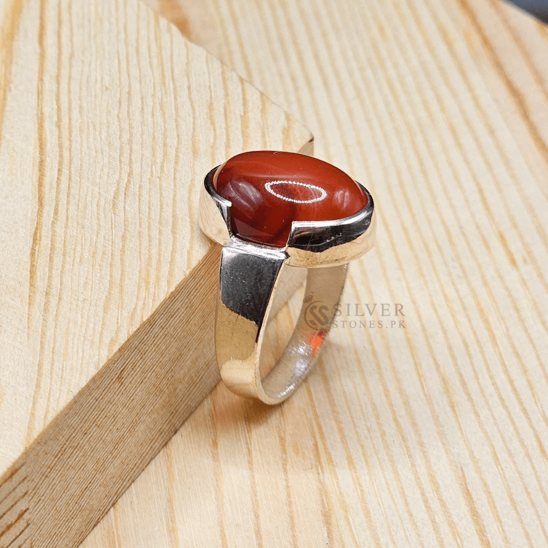 Real Aqeeq Silver (Chandi) Ring