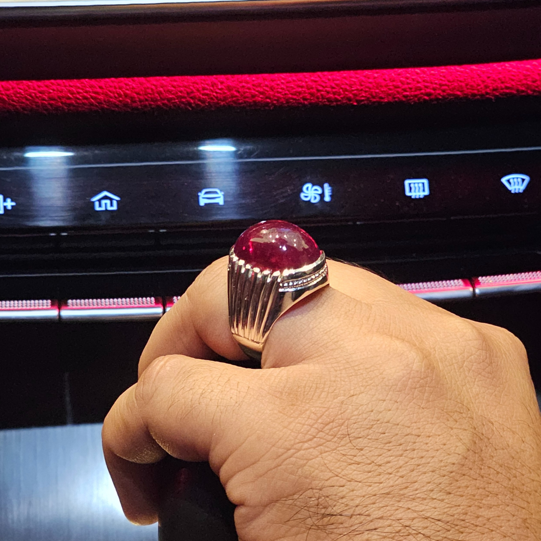Real Irani Yaqoot Gents Silver Ring