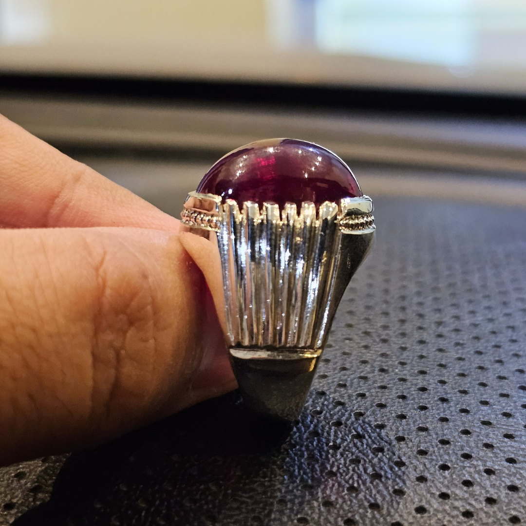 Real Irani Yaqoot real Gents Silver Rings in Lahore