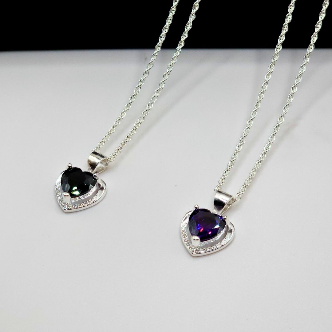 Stylish 925 Sterling Silver Chain with Sparkling Zircon Pendant for Women