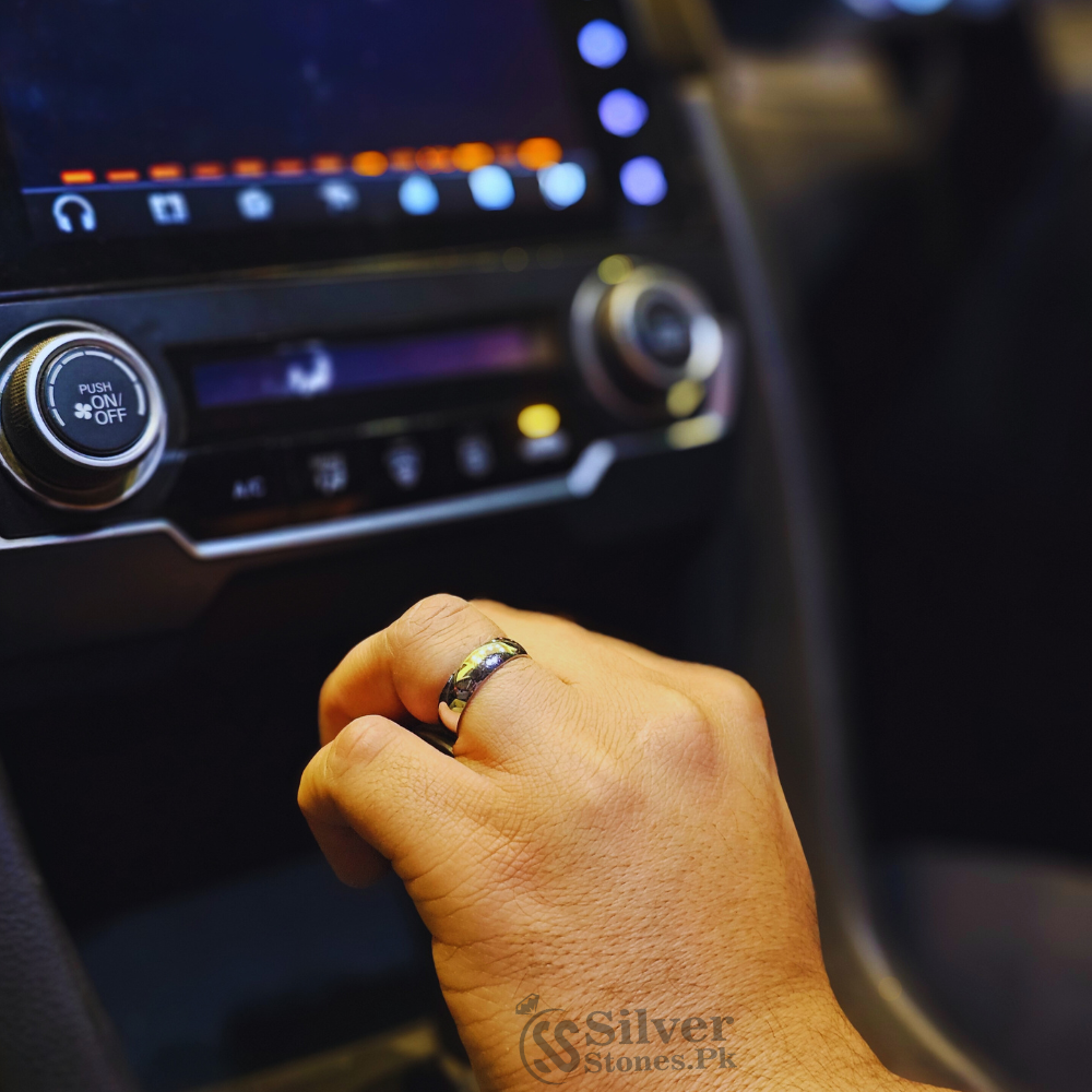 Italian 925 Rhodium Coated Silver Ring Band