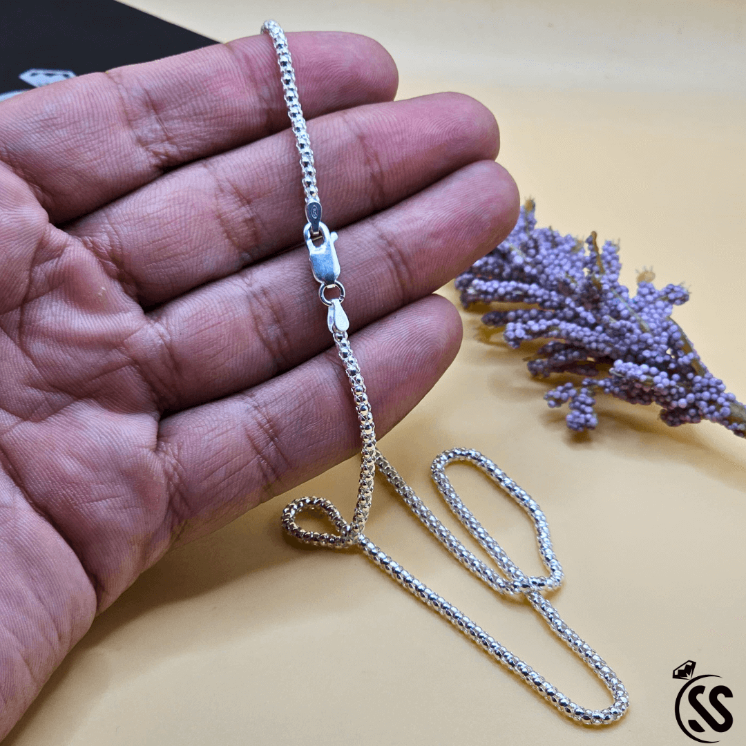 925 Sterling Italian Silver Hollow Chain – For Ladies & Gents