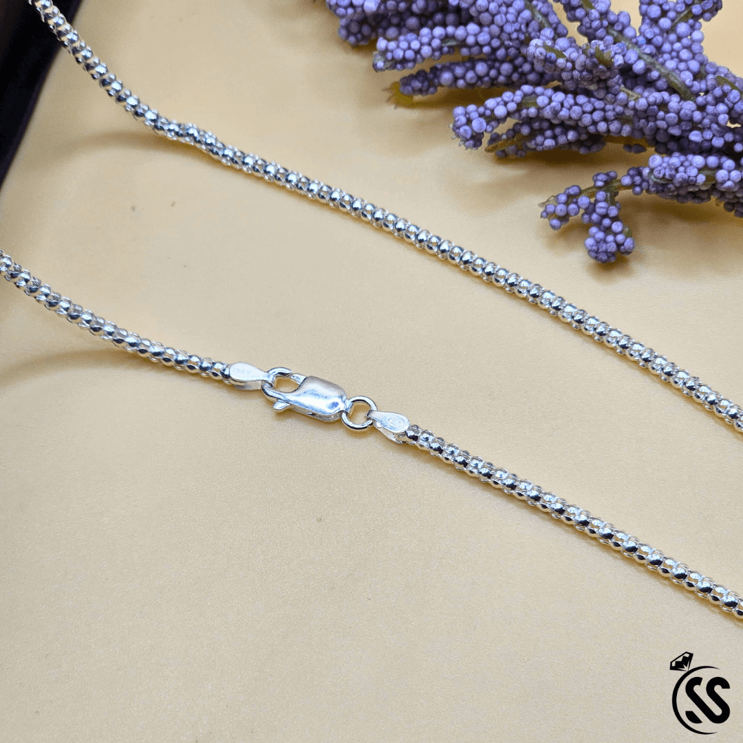 925 Sterling Italian Silver Hollow Chain – For Ladies & Gents