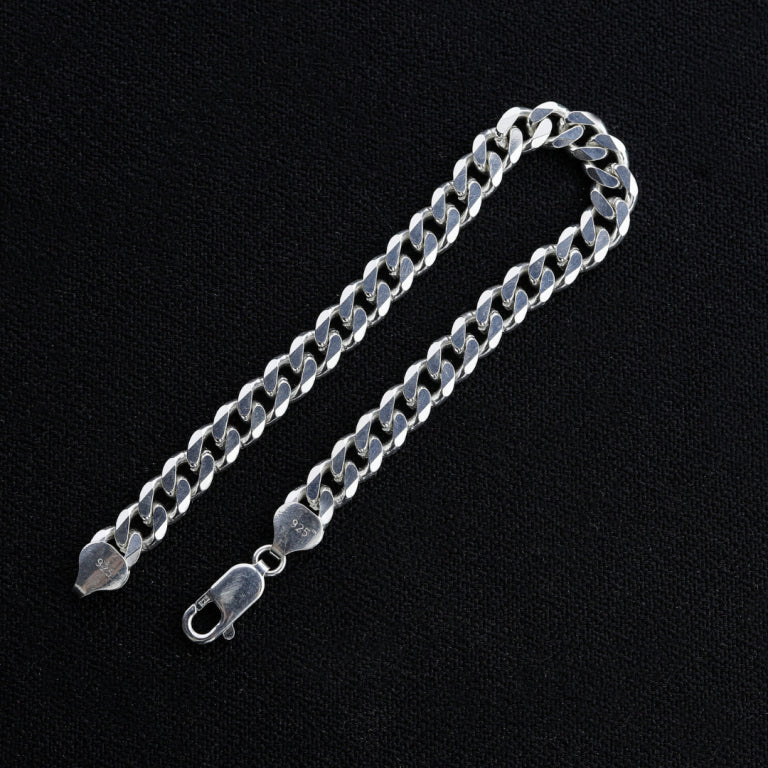 10mm Cuban 925 Italian Silver Bracelet - Statement Piece of Elegant Jewelry