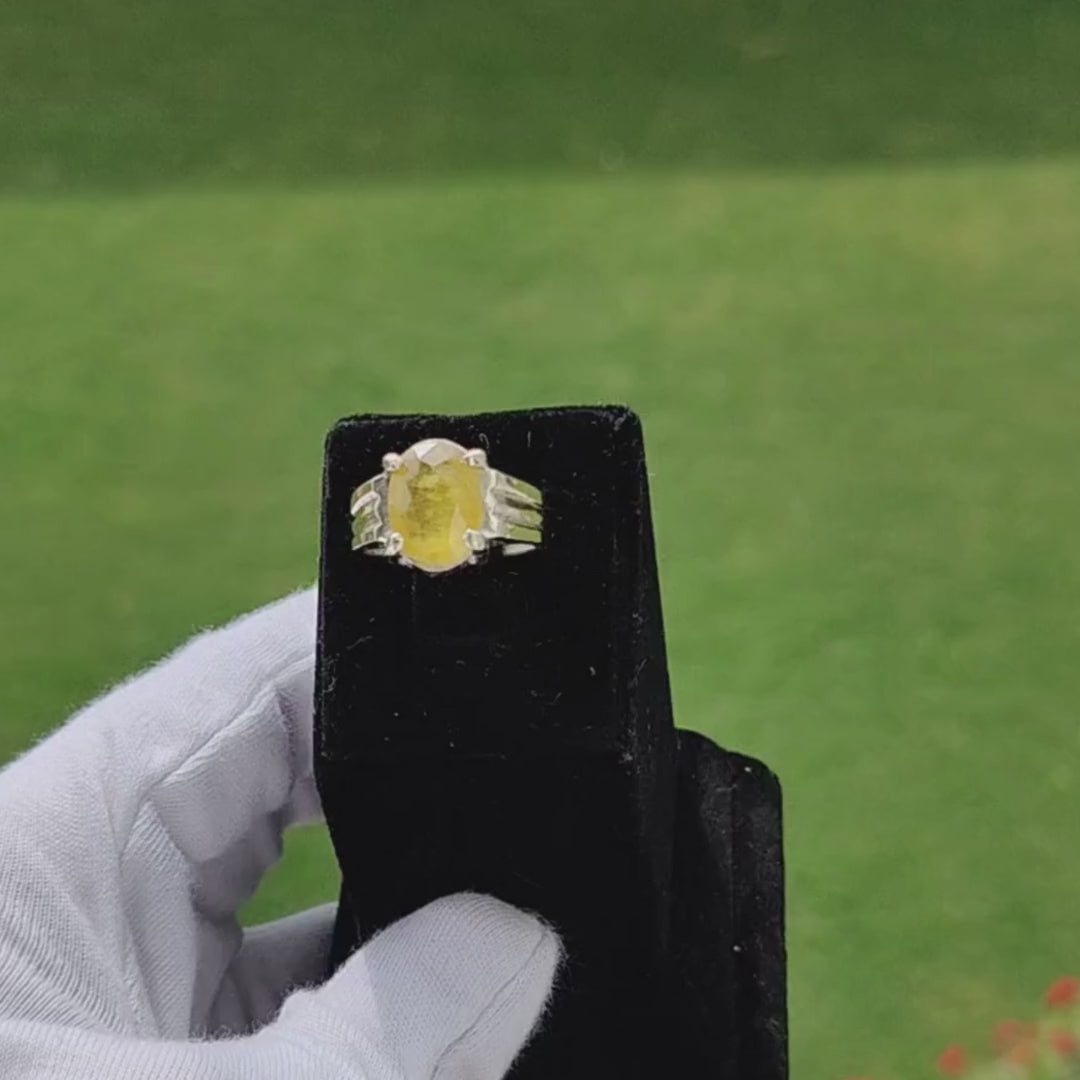 Pukhraj Silver (Chandi) Ring