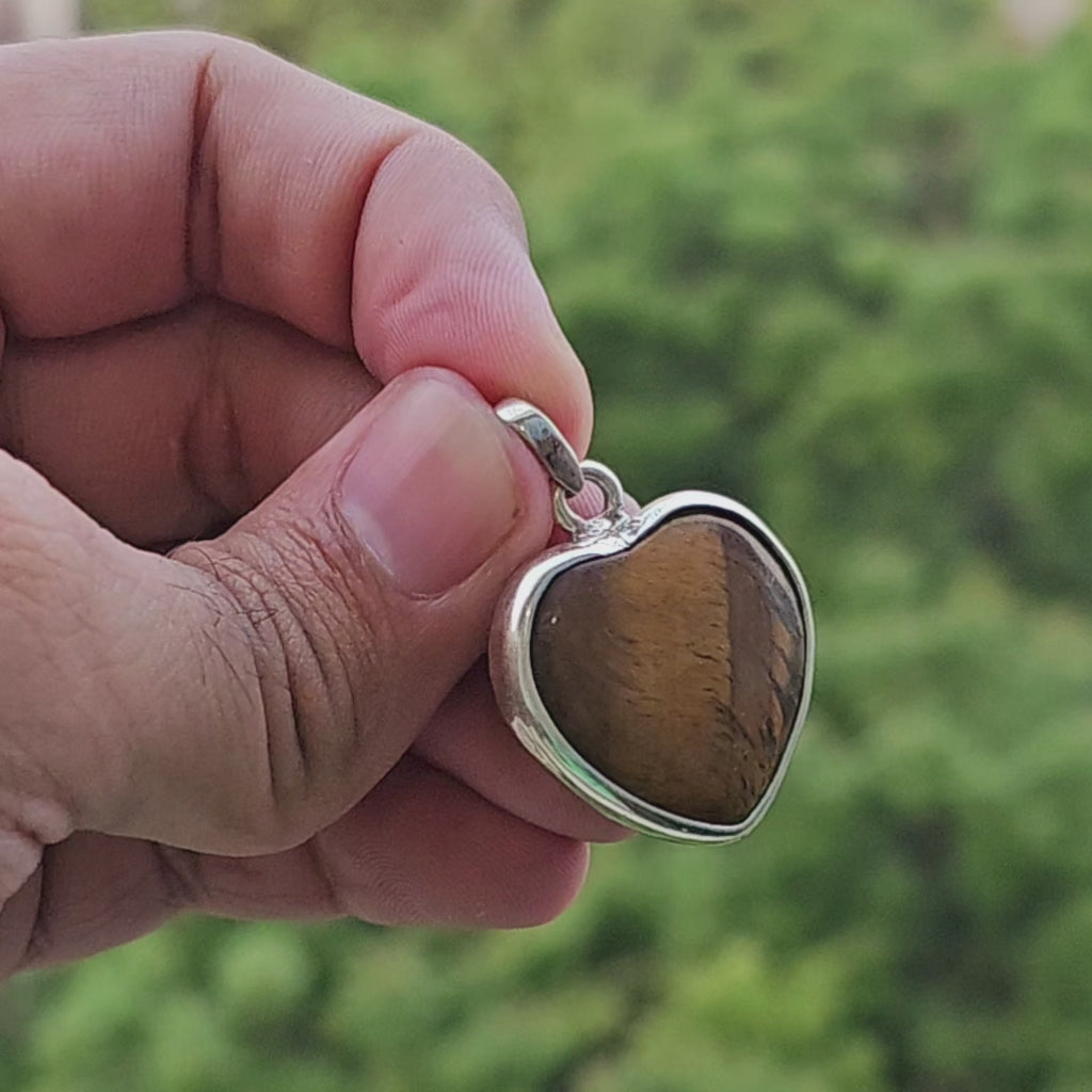 Real Tiger stone Silver (Chandi) Pendant