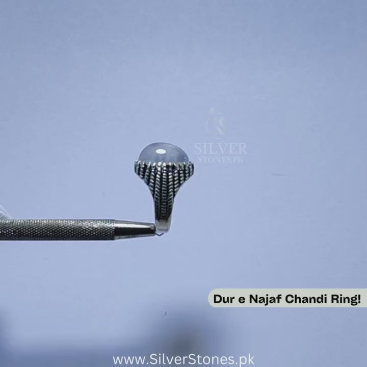 Real High-Quality Dur e Najaf Chandi Ring in Turkish Style