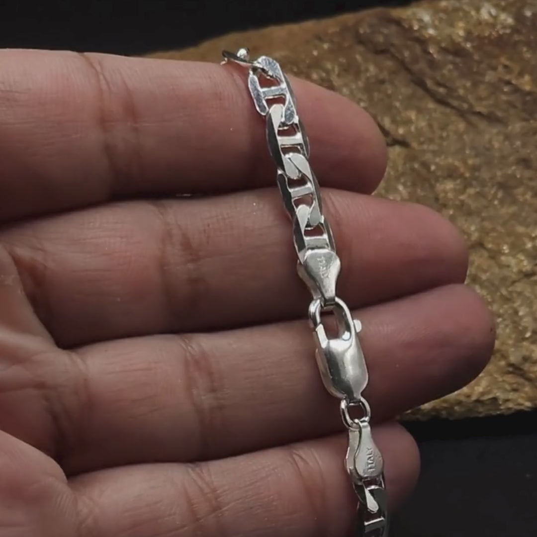Double Cuban Bracelet – 925 Sterling Silver (For Men)