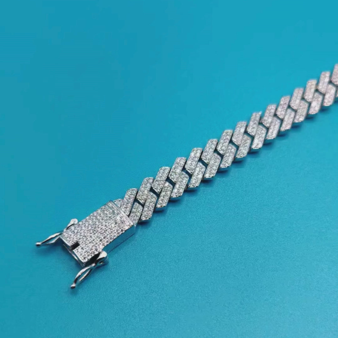 Hip-Hop Silver 925 Italian Made Bracelet for Men