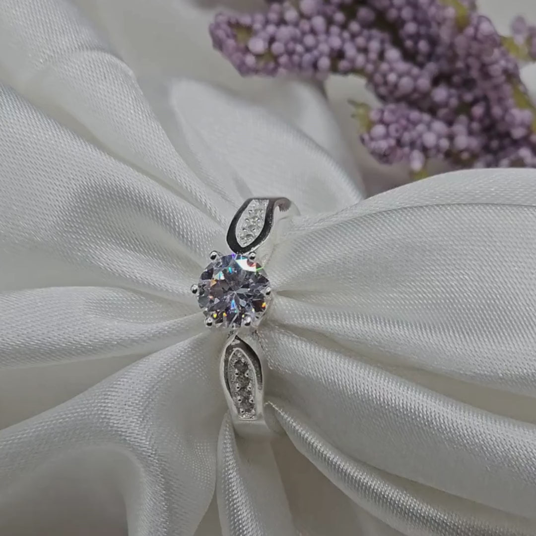 925 Italian Sterling Silver Ladies Ring