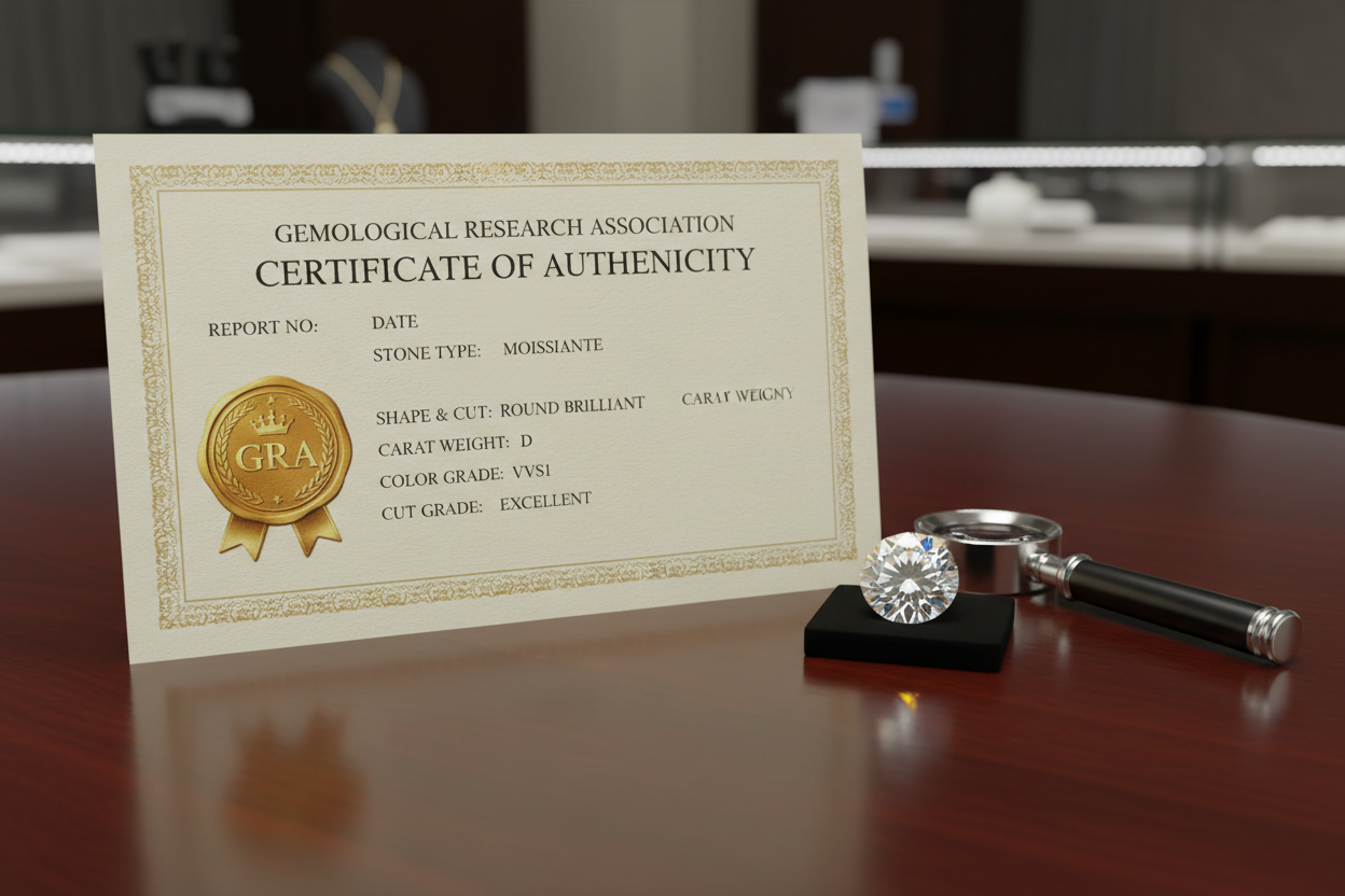What Is a GRA Certificate in Moissanite Jewelry?