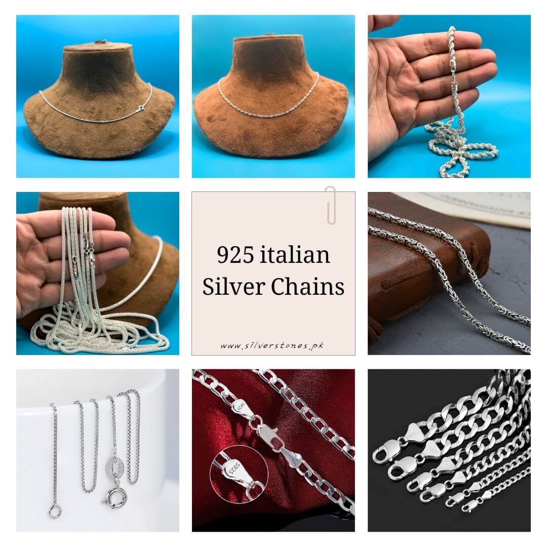 Men's 925 Italian Silver Bracelets & Chains