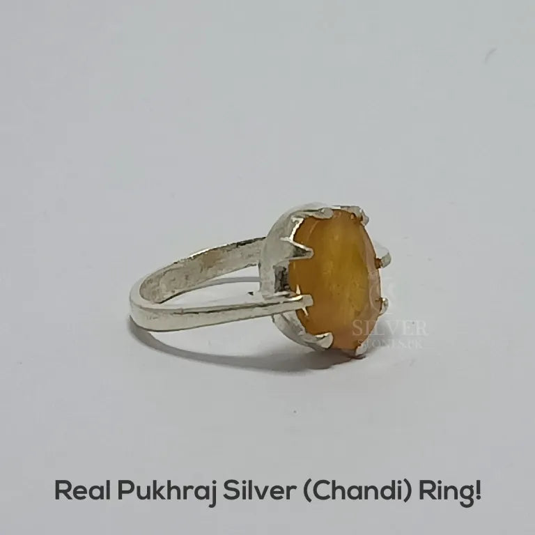 Pukhraj Silver (Chandi) Ring