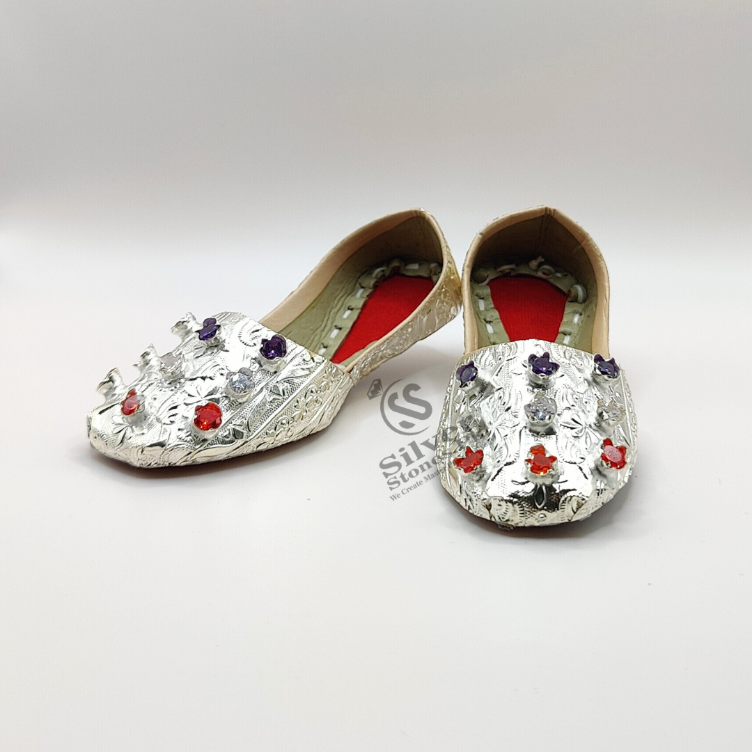 Silver (Chandi) Baby Beautiful Shoes (Khussa)