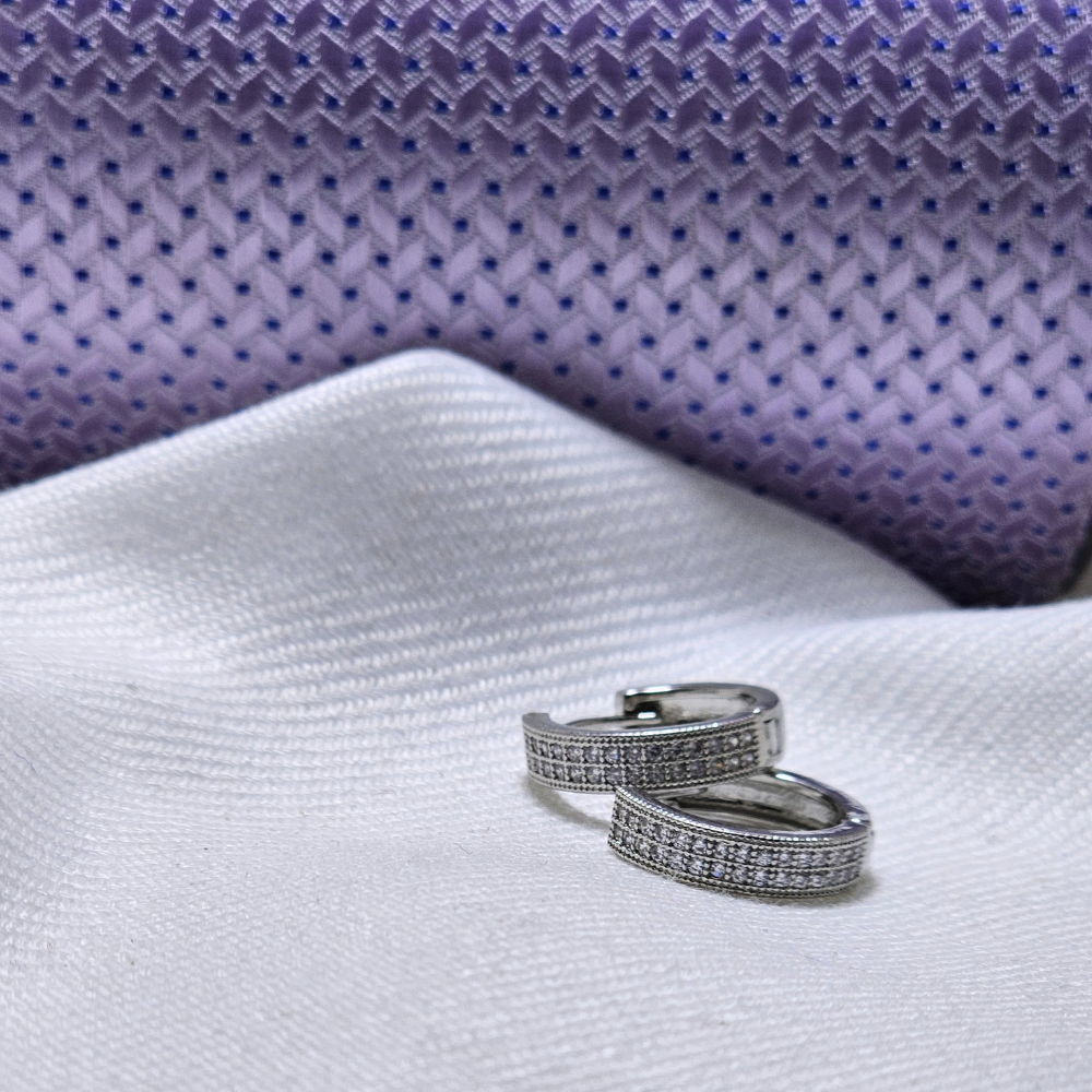 A+ Quality Ladies Earrings with Real Zircons