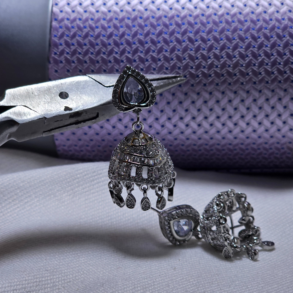 A+ Quality Ladies Earrings with Real Zircons