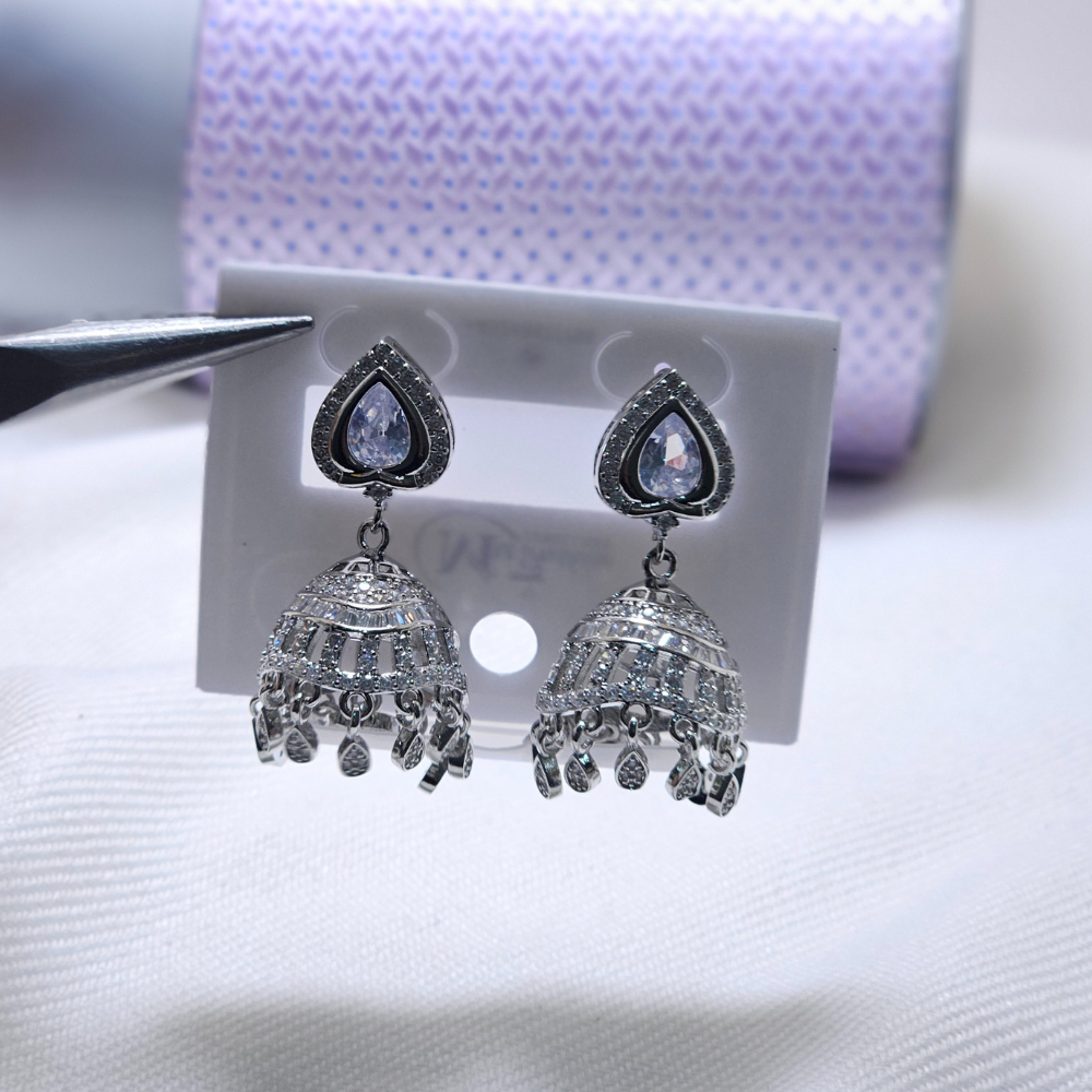 A+ Quality Ladies Earrings with Real Zircons