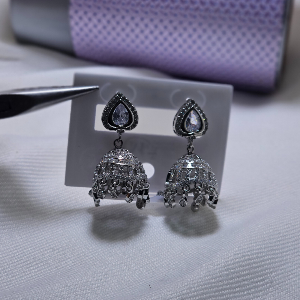 A+ Quality Ladies Earrings with Real Zircons