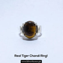 Real Tiger stone Silver Ring