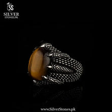 Tiger Punch Real Tiger stone Pure Chandi Ring