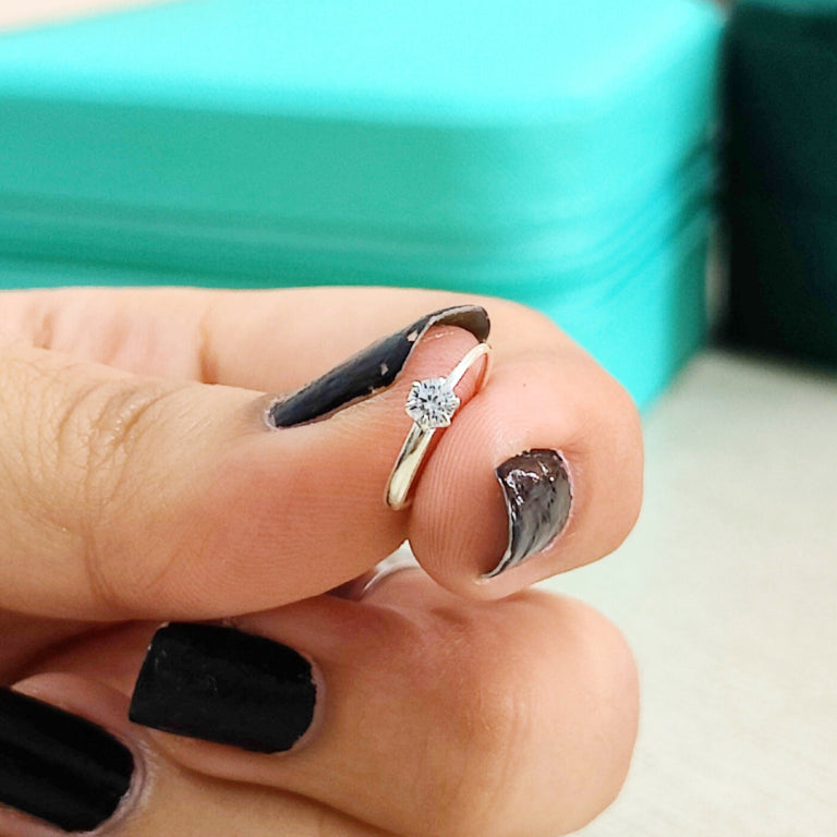 Silver (Chandi) Zircon Nose Ring