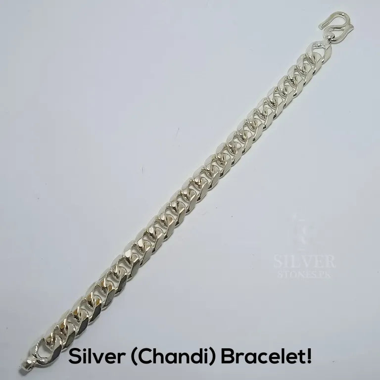 Heavy Silver (Chandi) Bracelet for Boys SilverStones.Pk