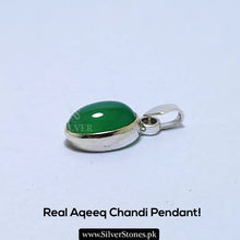 Real Aqeeq Silver (Chandi) Pendant