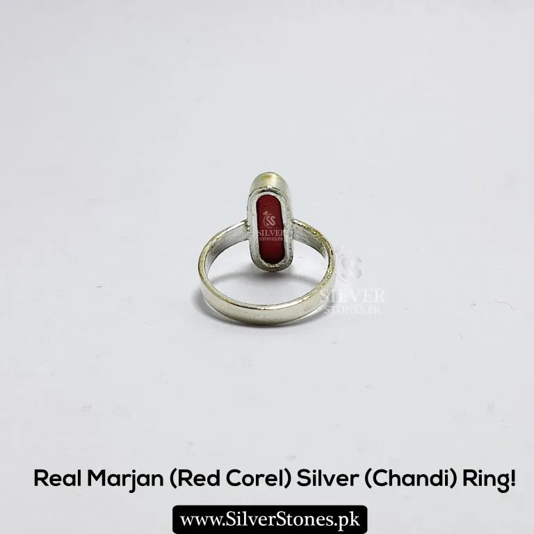 Buy Real Red Coral (Marjan) Silver Ring – Silver Jewelry in